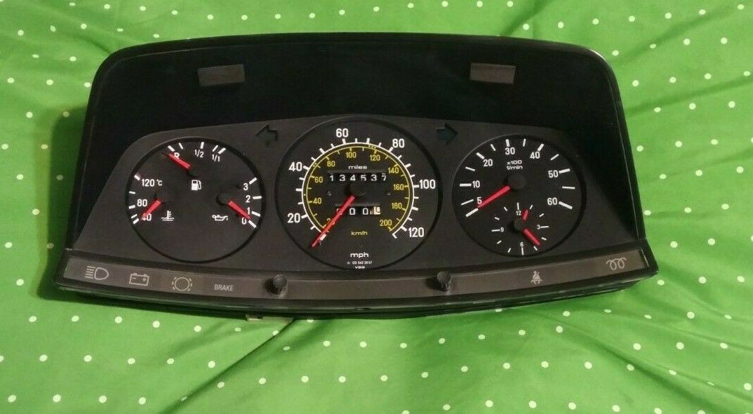 1984 Mercedes W123 300d turbo gauge cluster complete working low